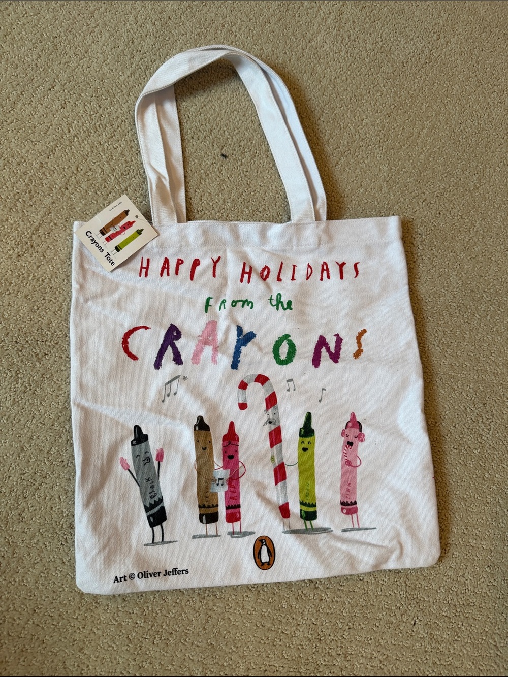 Happy Holidays from the Crayons White Tote Bag